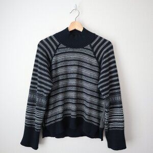 Cyrus Fair Isle Mock Neck Sweater | M